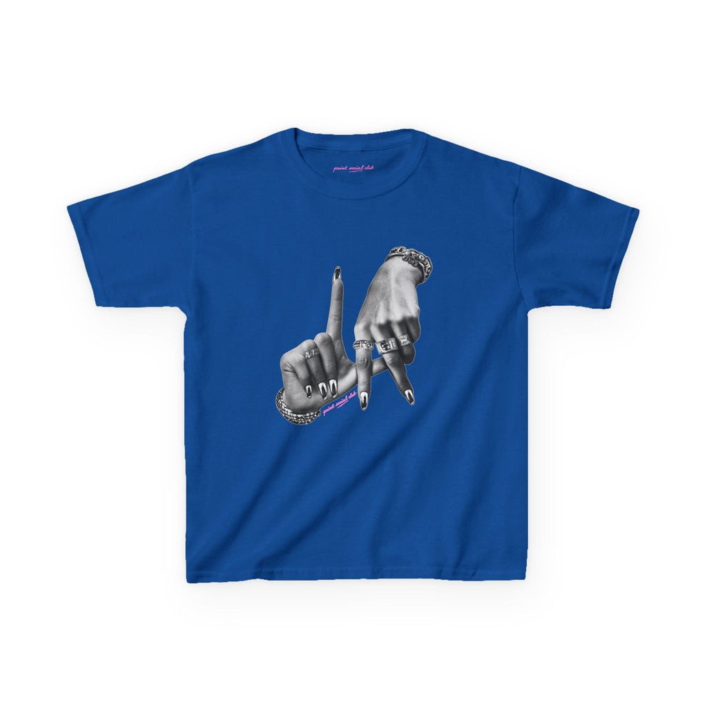 LA Baby Tee in Royal, front