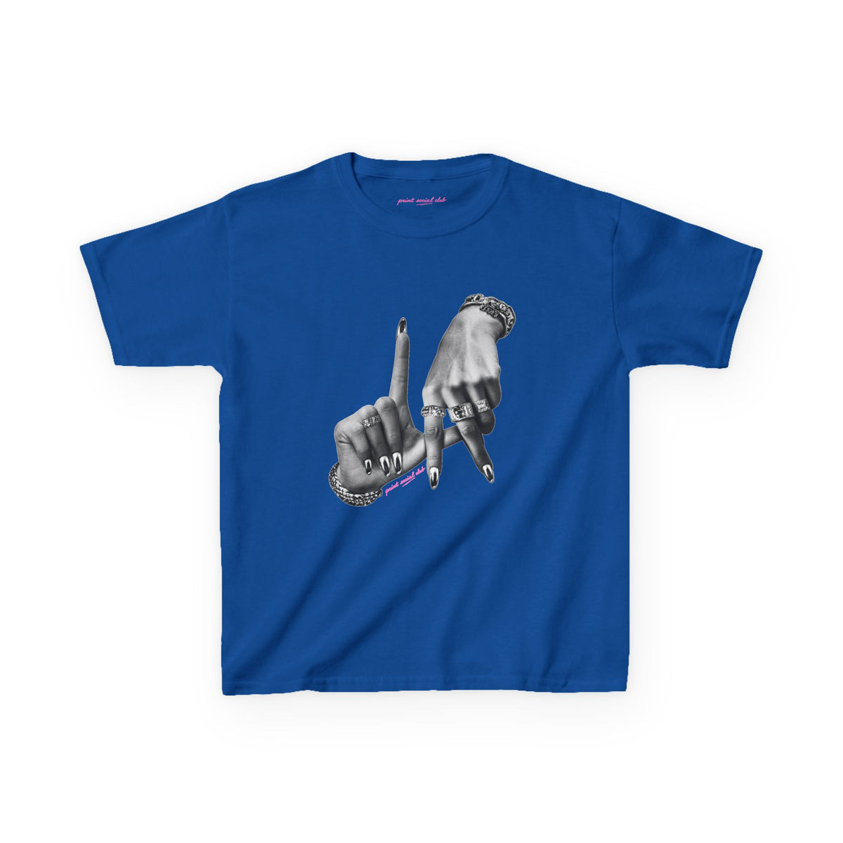 LA Baby Tee in Royal, front