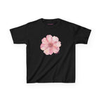 He Sent Flowers Baby Tee in Black, front