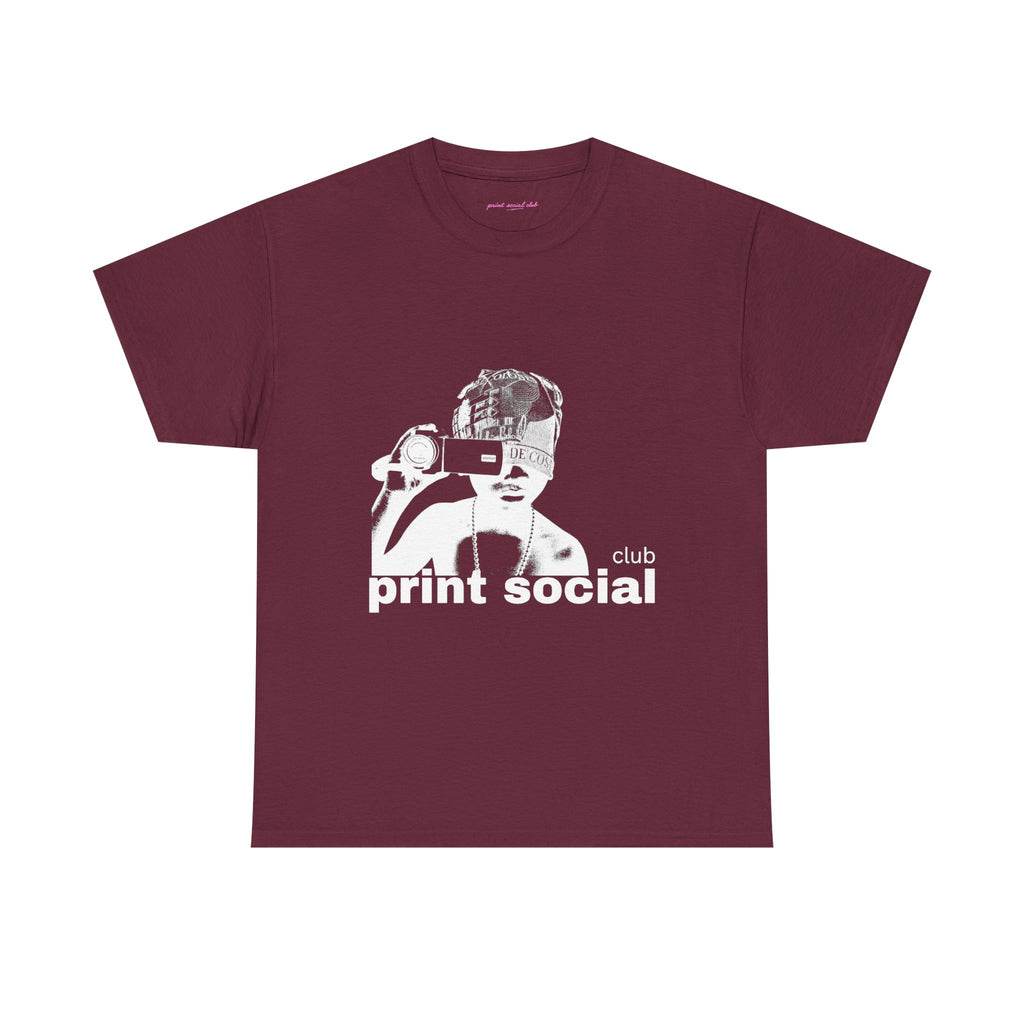 Camera Kid Classic Tee in Maroon, front