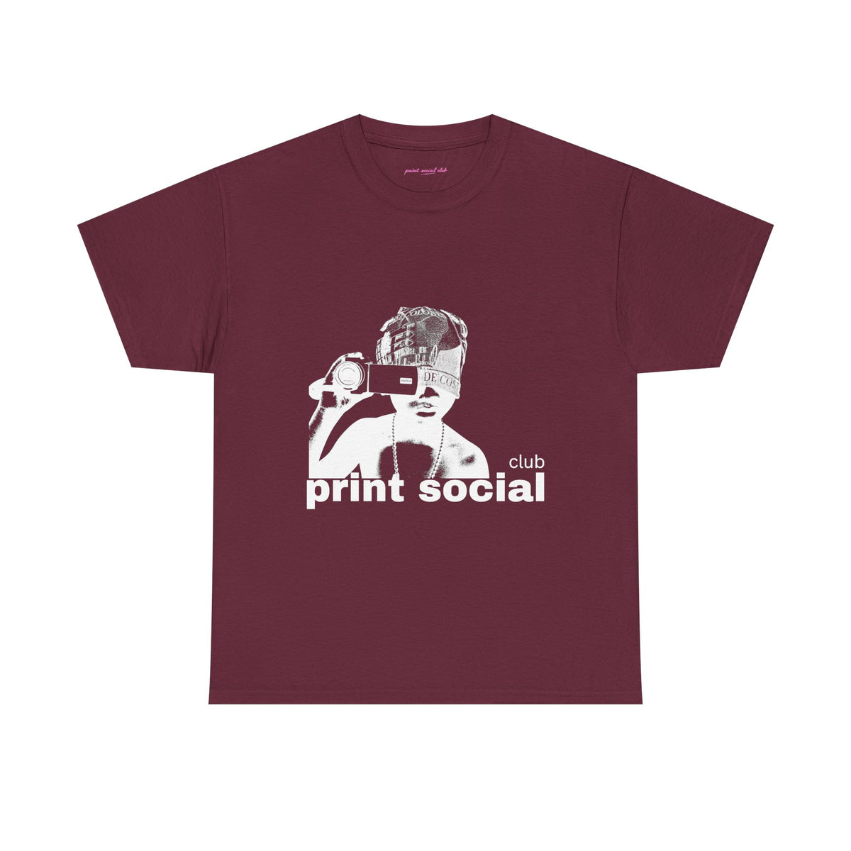 Camera Kid Classic Tee in Maroon, front