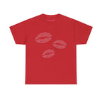 Print Kisses Classic Tee in Red, front