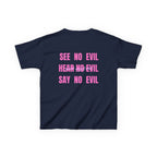 Wise Monkeys Baby Tee - double sided, front