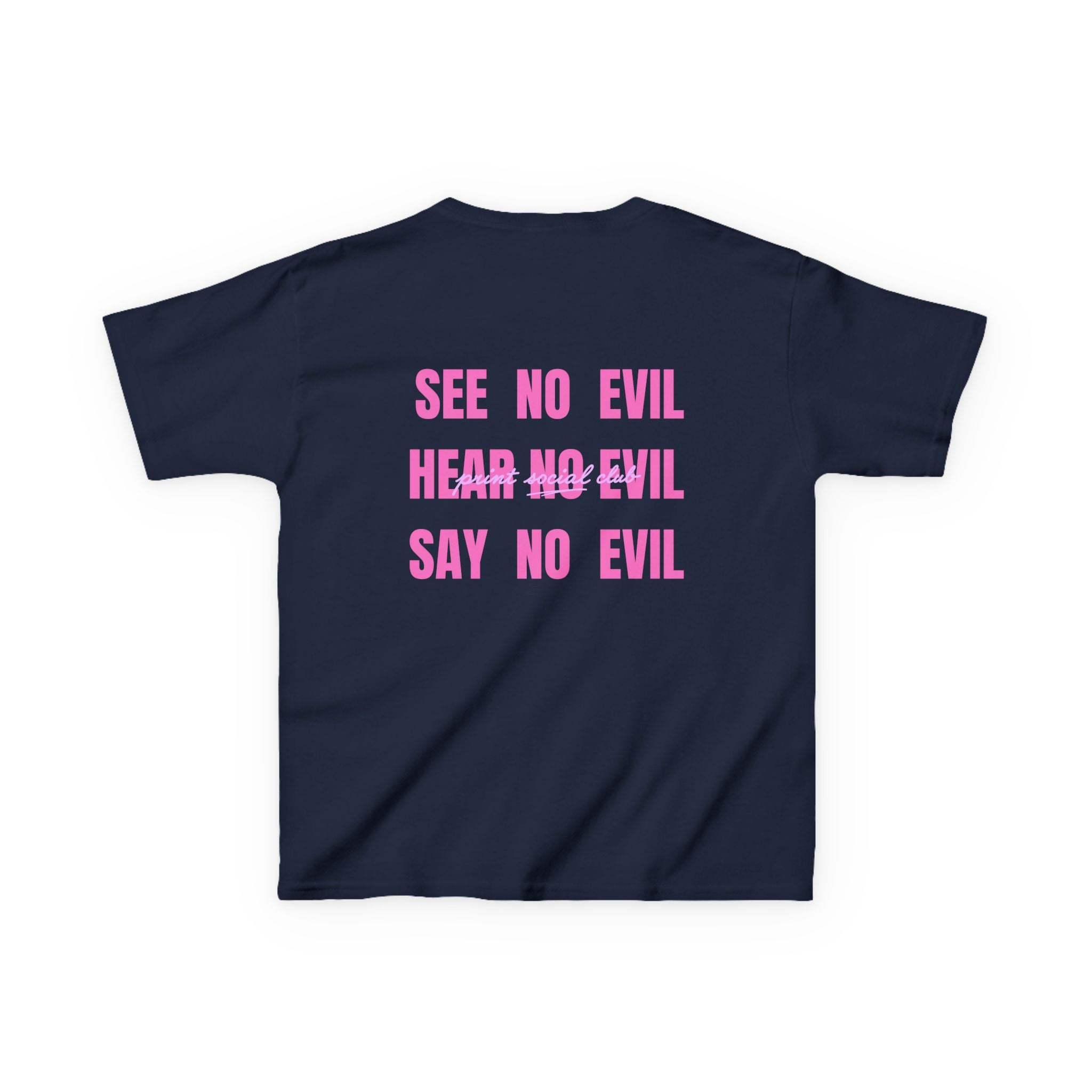 Wise Monkeys Baby Tee - double sided, front