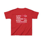 Friends Baby Tee in Red, front