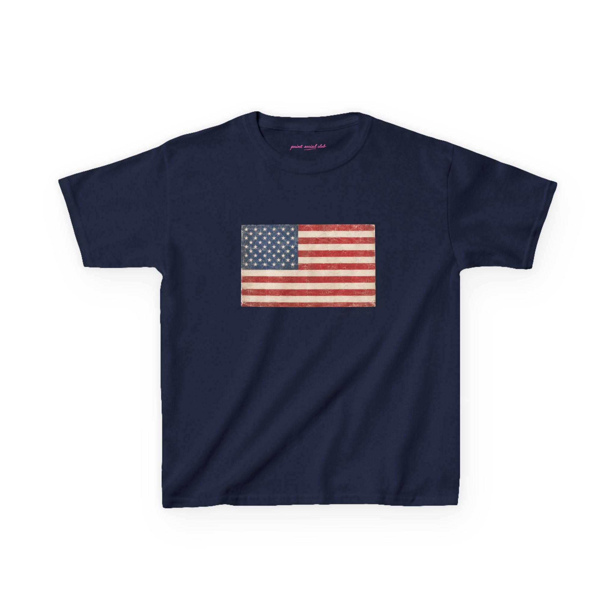 American Baby Tee in Navy, front