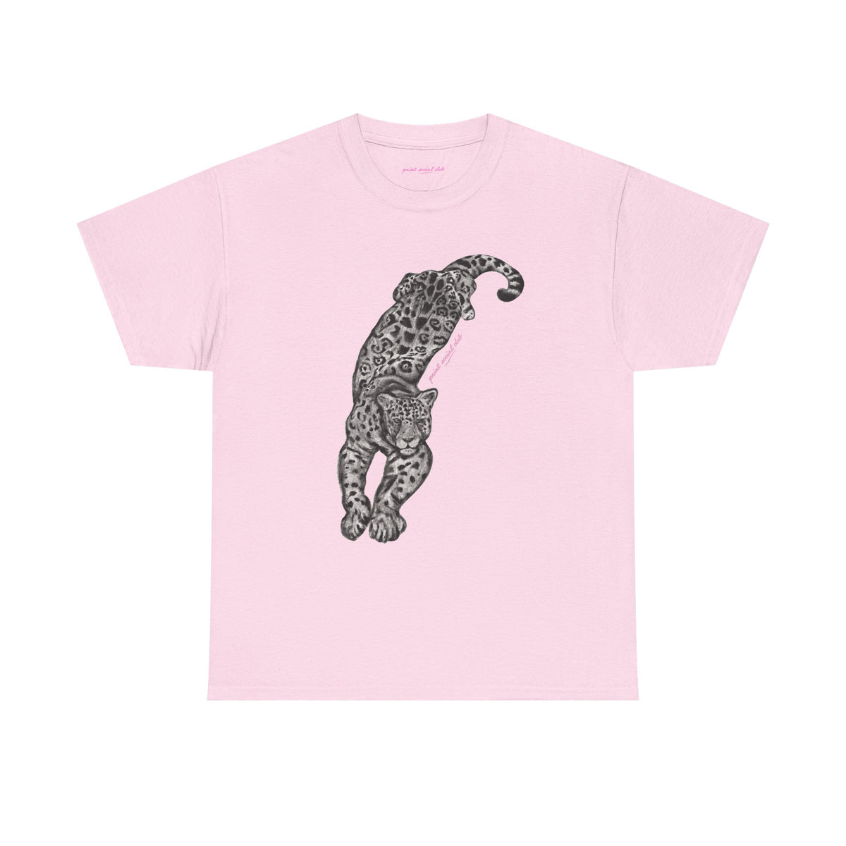 Leopardess Classic Tee in Light Pink, front