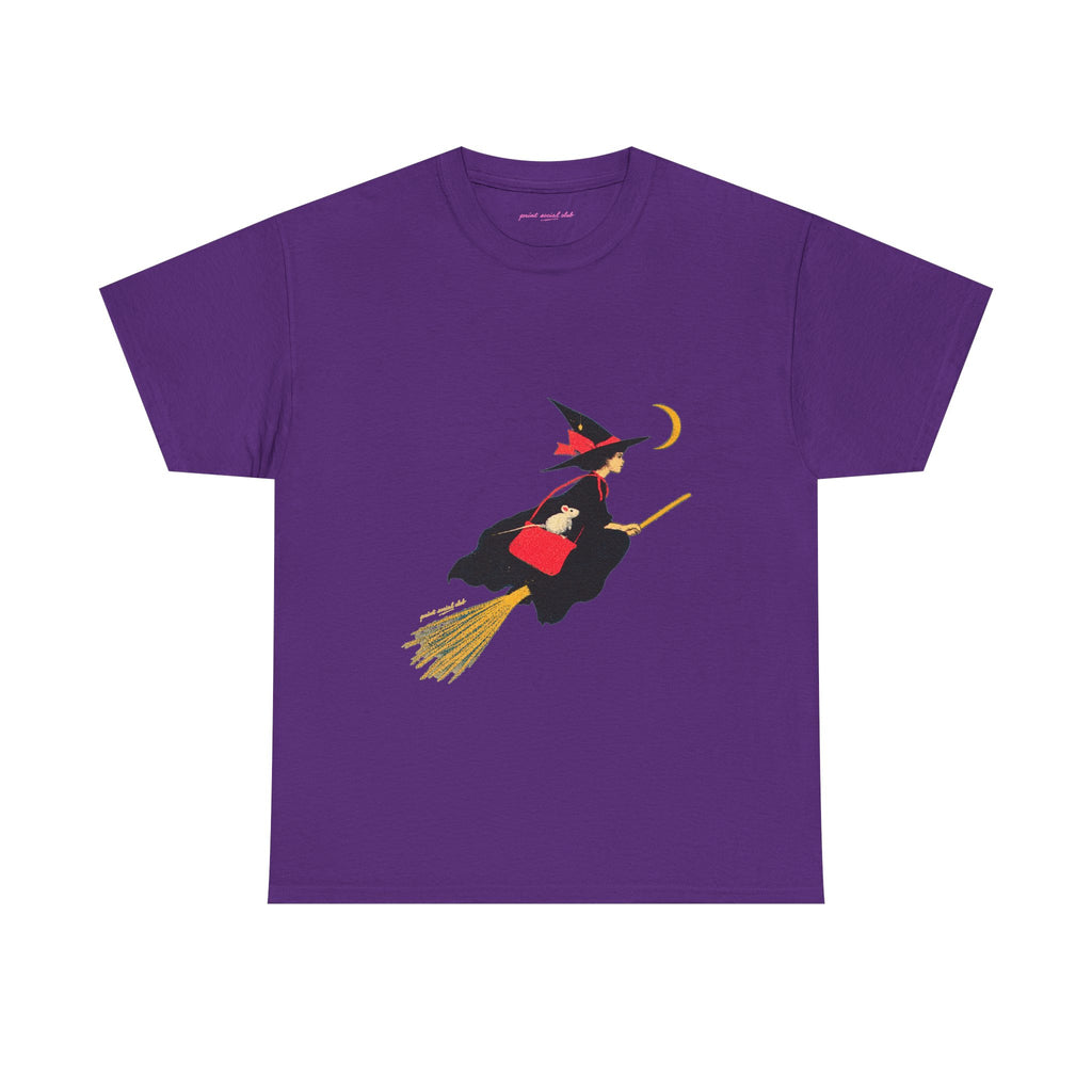 Flying Witch Classic Tee in Purple, front