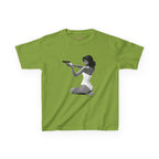 Hands-Up Baby Tee in Kiwi, front
