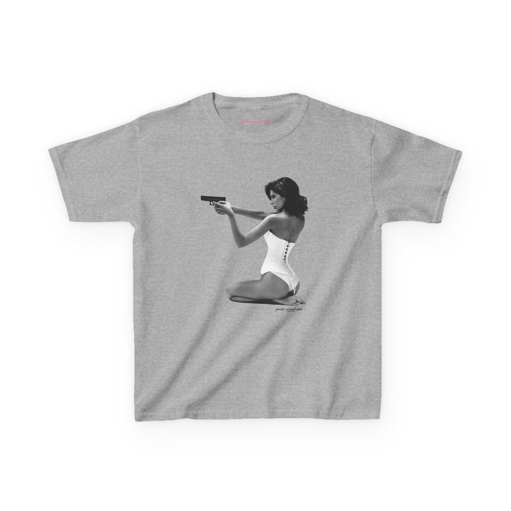 Hands-Up Baby Tee in Sport Grey, front