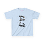 Heels Baby Tee in Light Blue, front