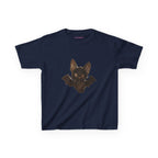 Little Bat Baby Tee in Navy, front