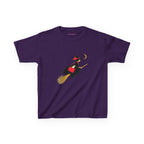 Flying Witch Baby Tee in Purple, front