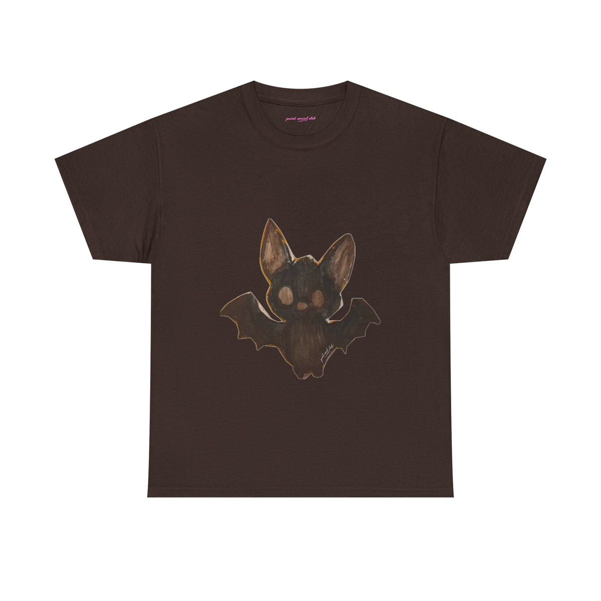 Little Bat Classic Tee in Dark Chocolate, front