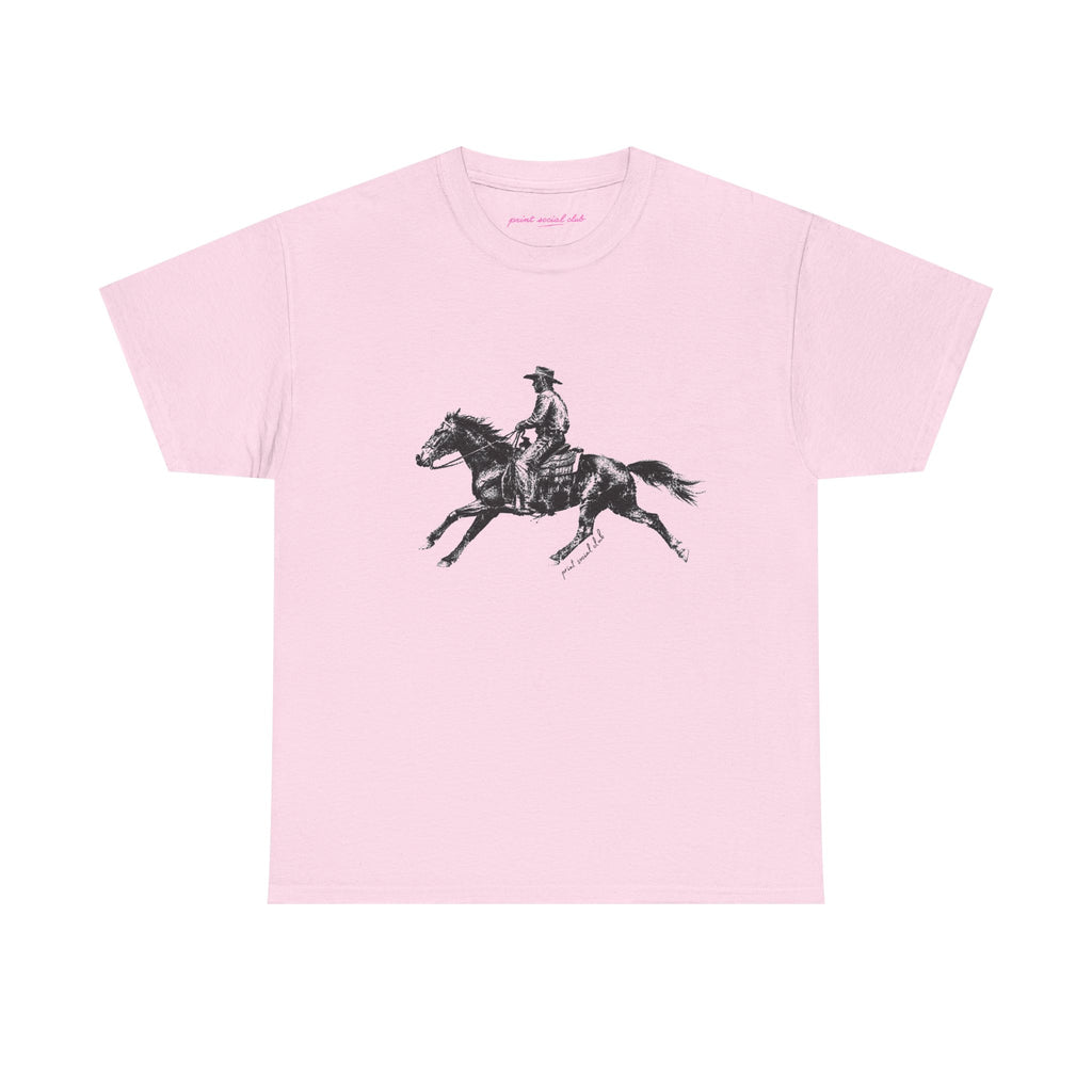 Wild West Classic Tee in Light Pink, front