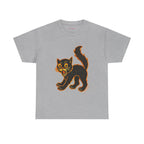 Black Cat Classic Tee in Sport Grey, front