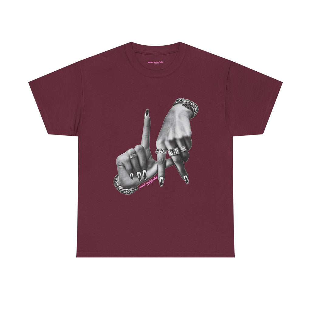LA Classic Tee in Maroon, front