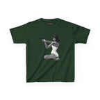 Hands-Up Baby Tee in Forest Green, front