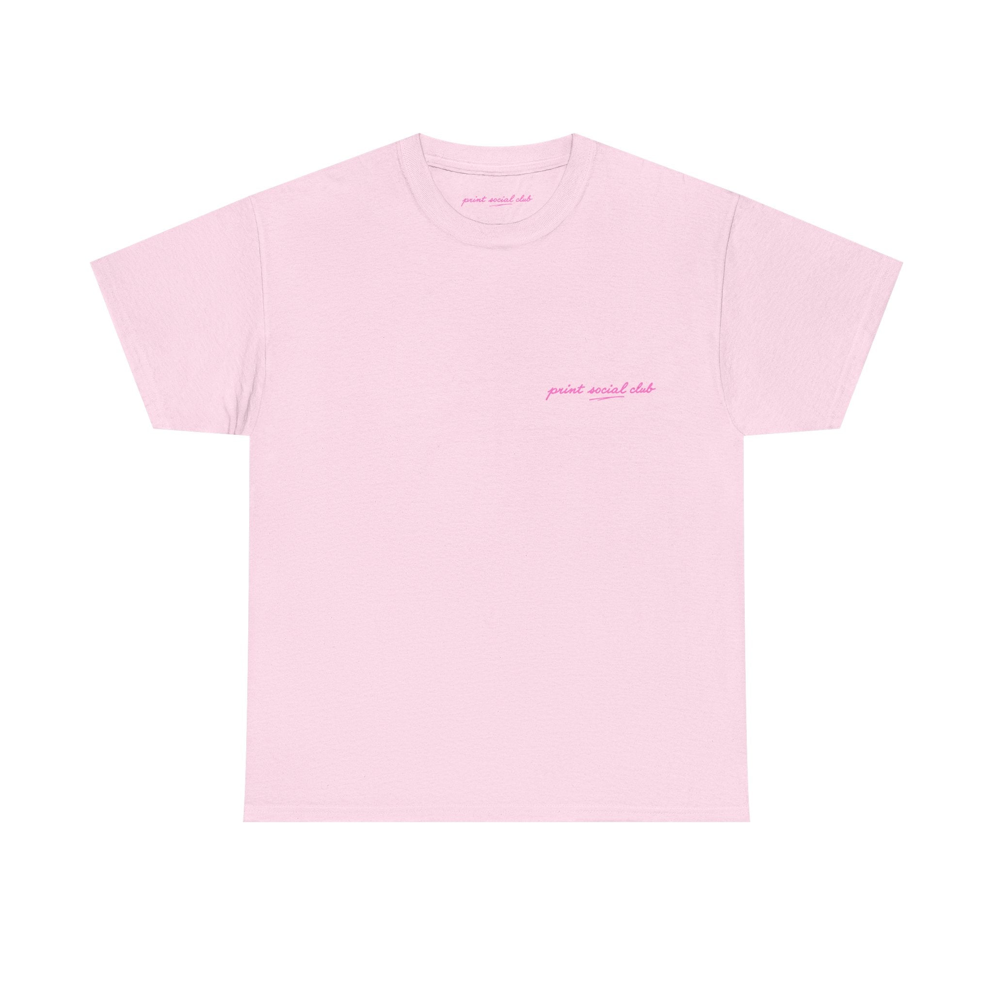 Friends Classic Tee - double sided in Light Pink, front