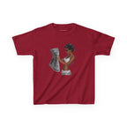 News Baby Tee in Cardinal Red, front