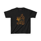 Black Cat Baby Tee in Black, front