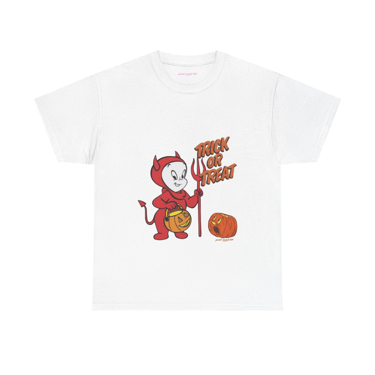 Little Devil Classic Tee in White, front