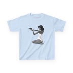 Hands-Up Baby Tee in Light Blue, front