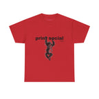 Save Wild Monkeys Classic Tee in Red, front