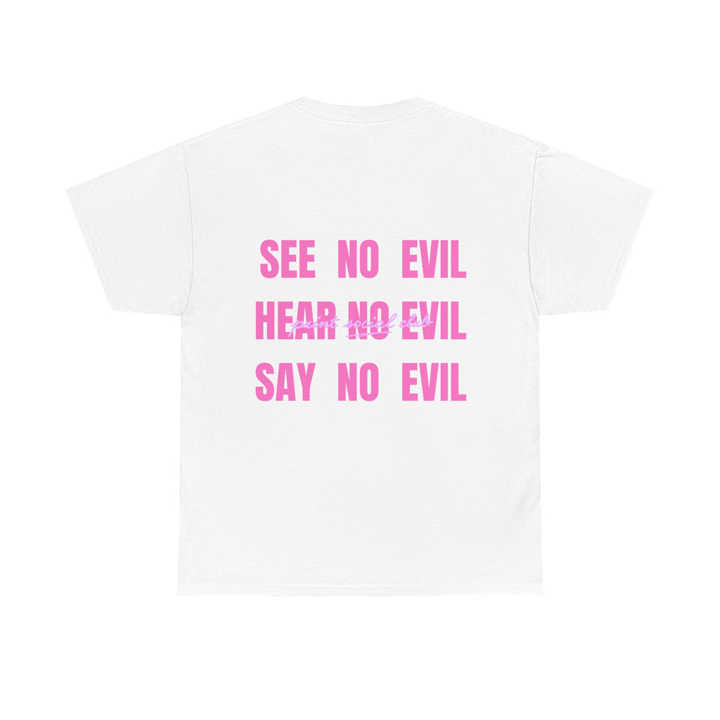 Wise Monkeys Classic Tee - double sided, front