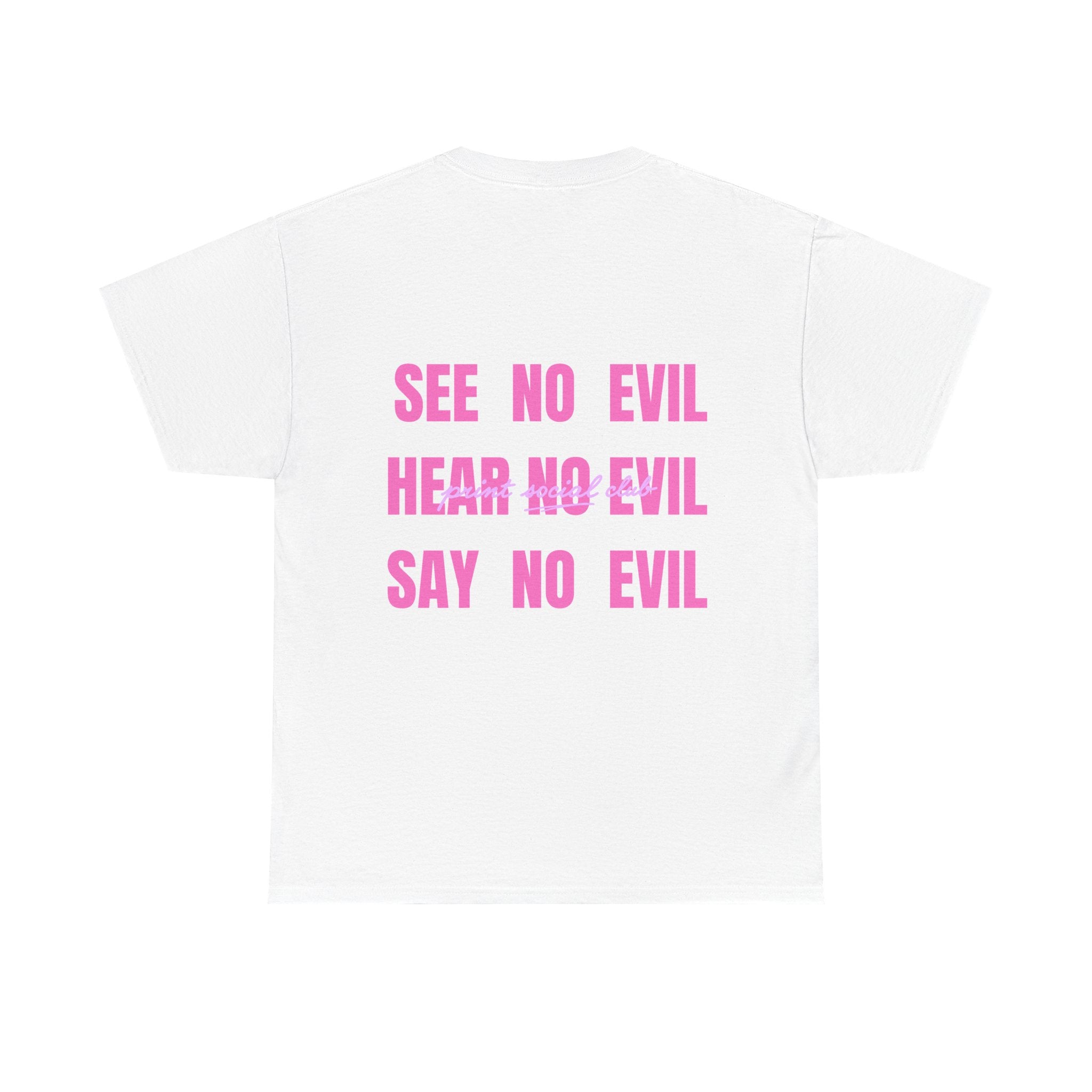 Wise Monkeys Classic Tee - double sided, front