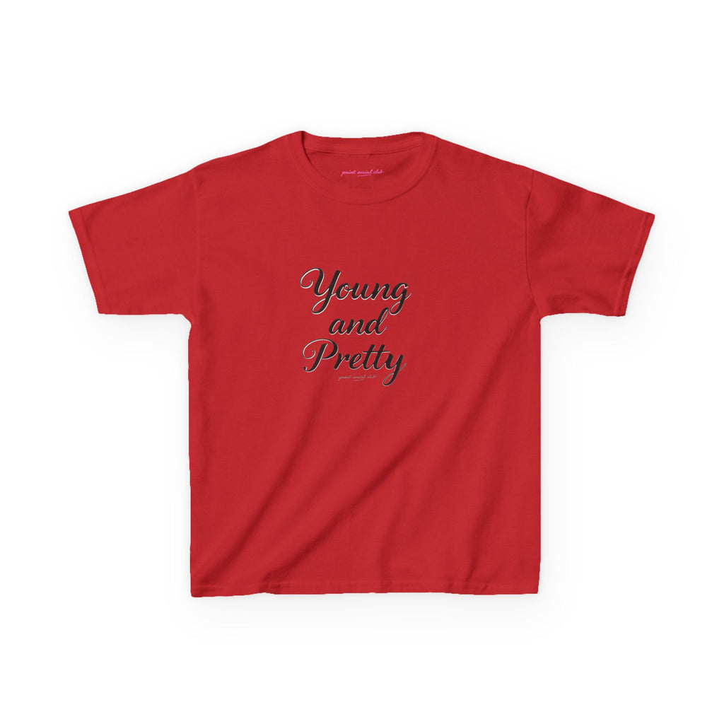Young & Pretty Baby Tee in Red, front