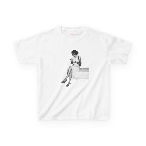 Gelato Hour Baby Tee in White, front