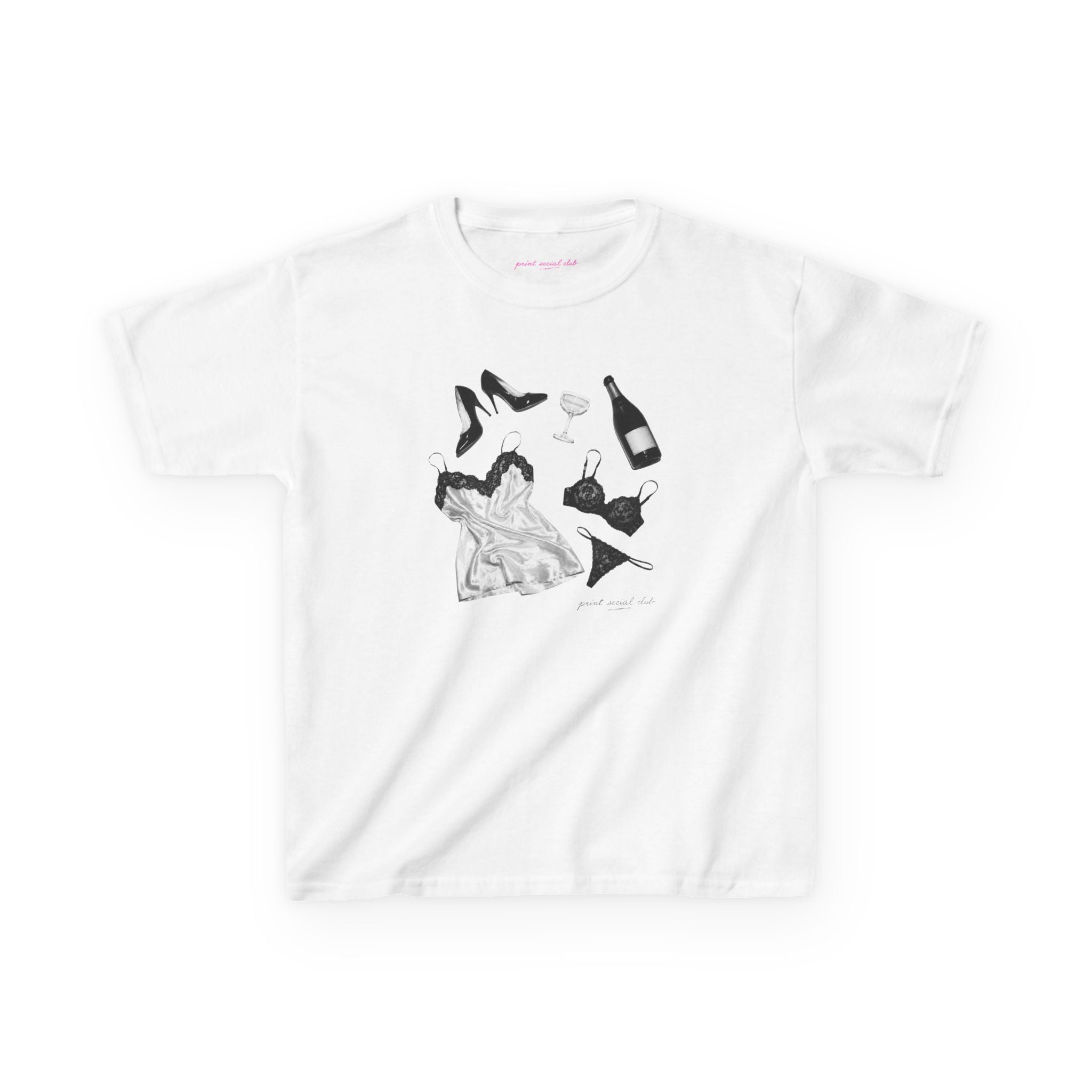 Too Much Champagne Baby Tee