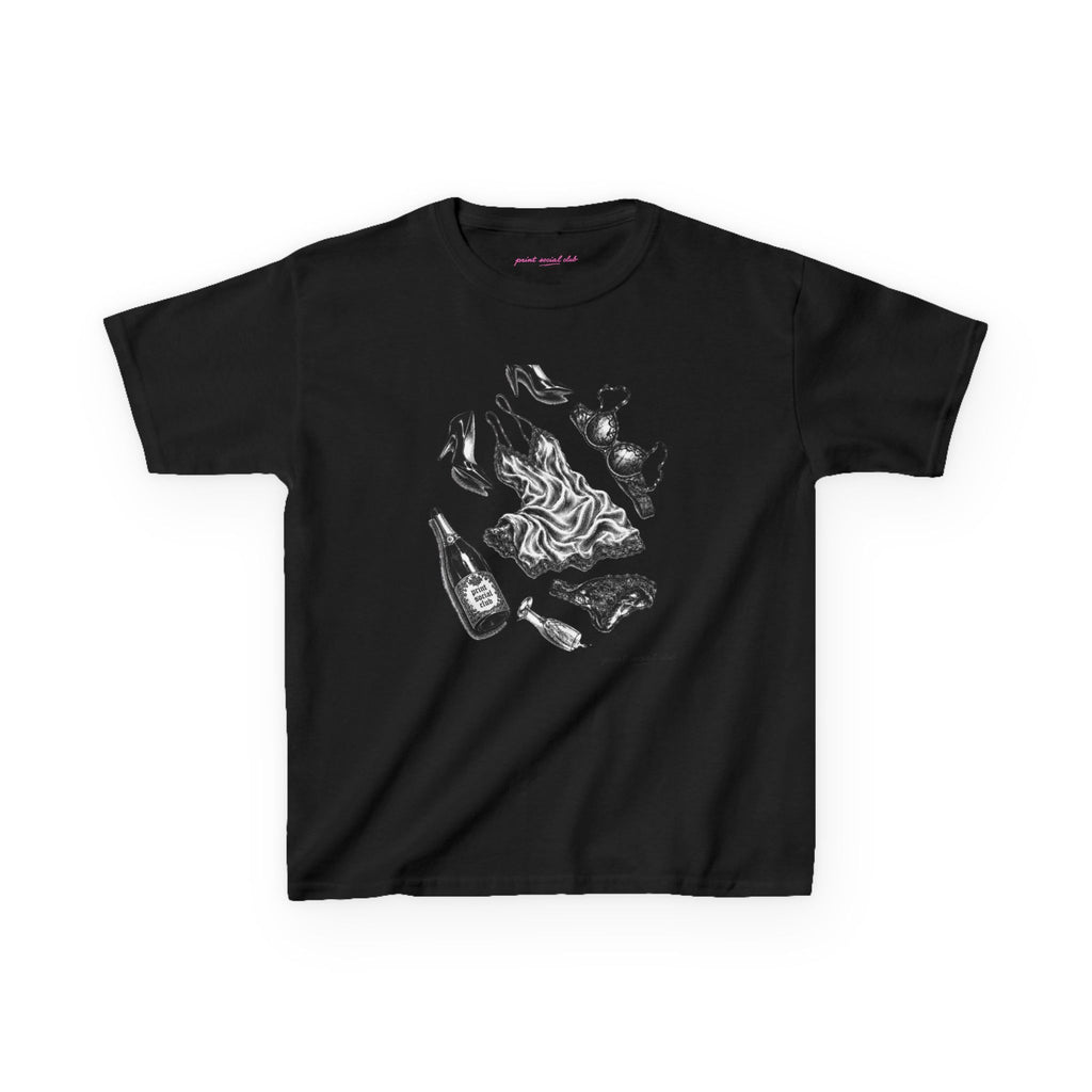 The Aftermath Baby Tee in Black, front