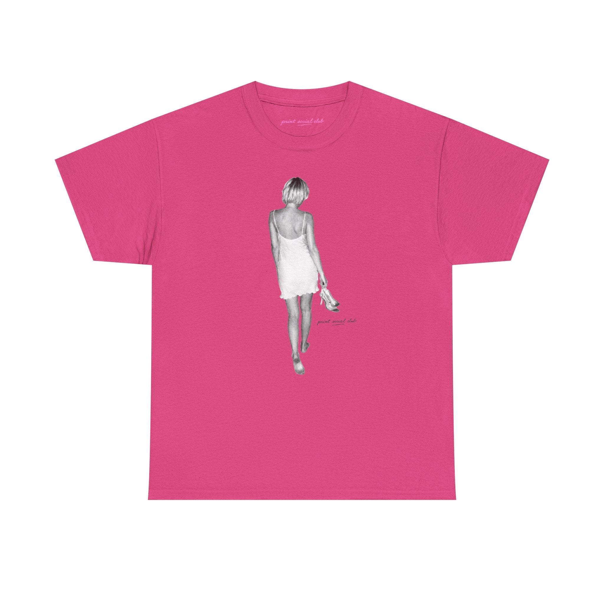 Heels in Hand Classic Tee in Heliconia, front