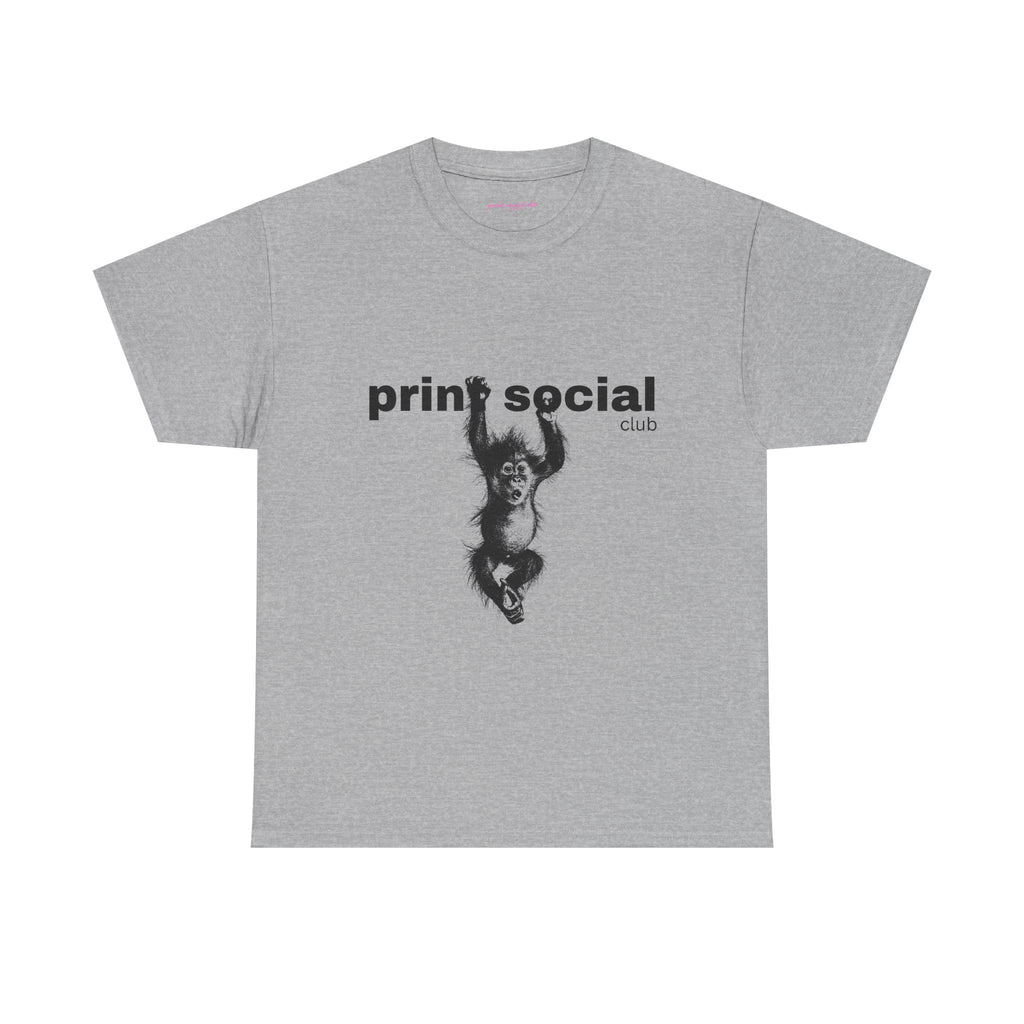 Save Wild Monkeys Classic Tee in Sport Grey, front
