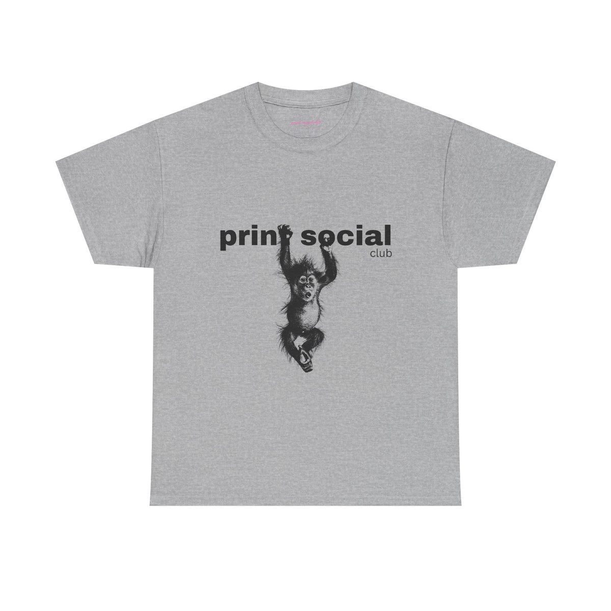 Save Wild Monkeys Classic Tee in Sport Grey, front