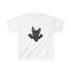 Little Bat Baby Tee in White, front