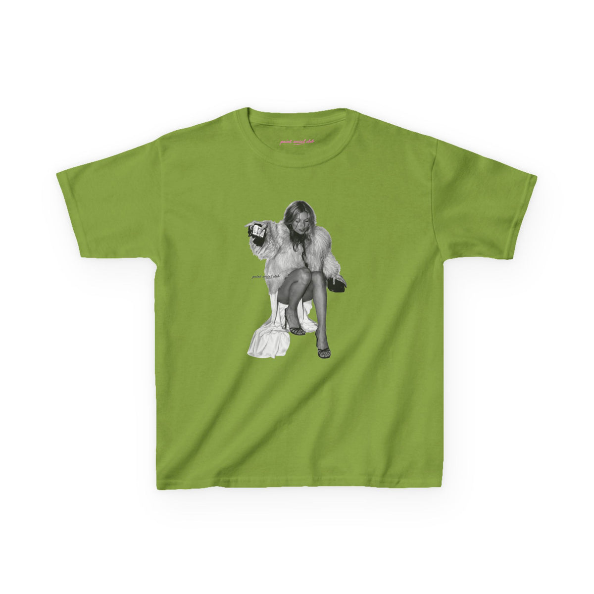 Moss Baby Tee in Kiwi, front