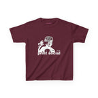 Camera Kid Baby Tee in Maroon, front