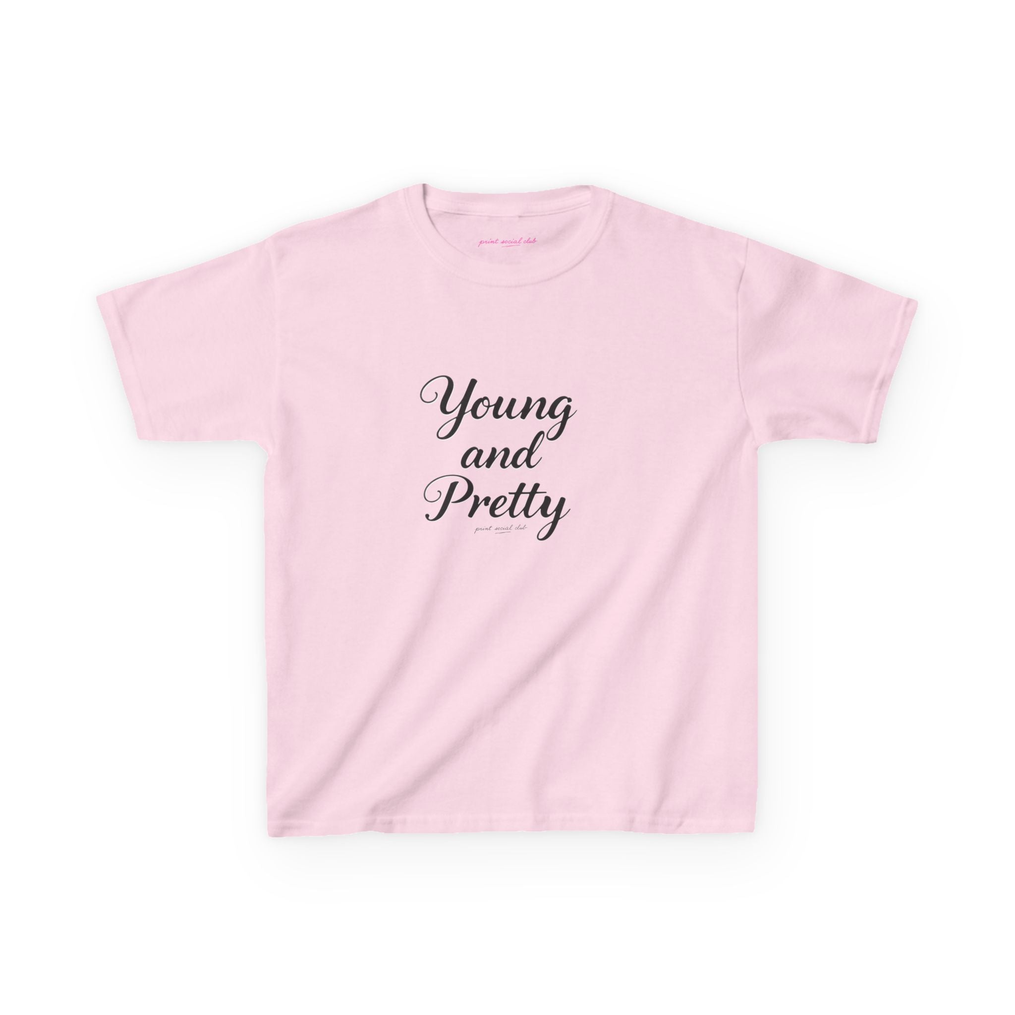 Young & Pretty Baby Tee in Light Pink, front