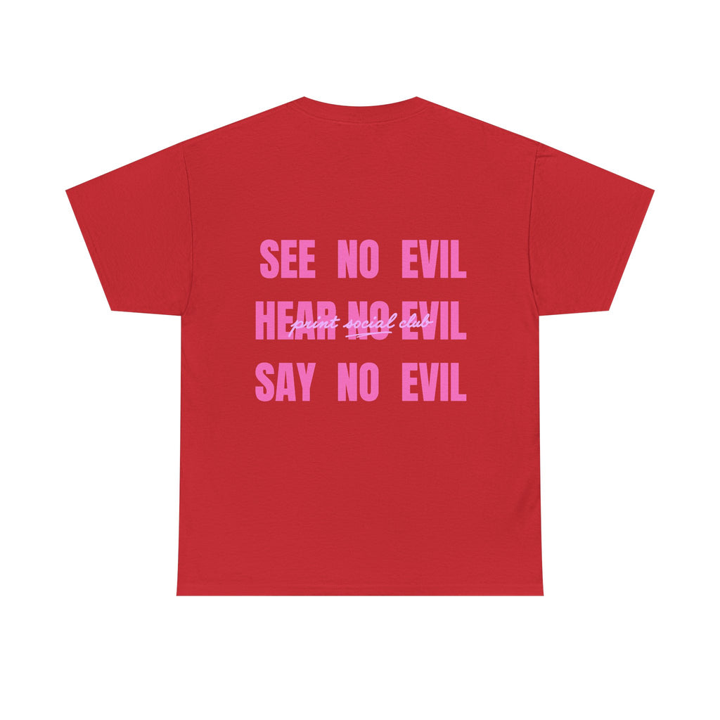 Wise Monkeys Classic Tee - double sided, front