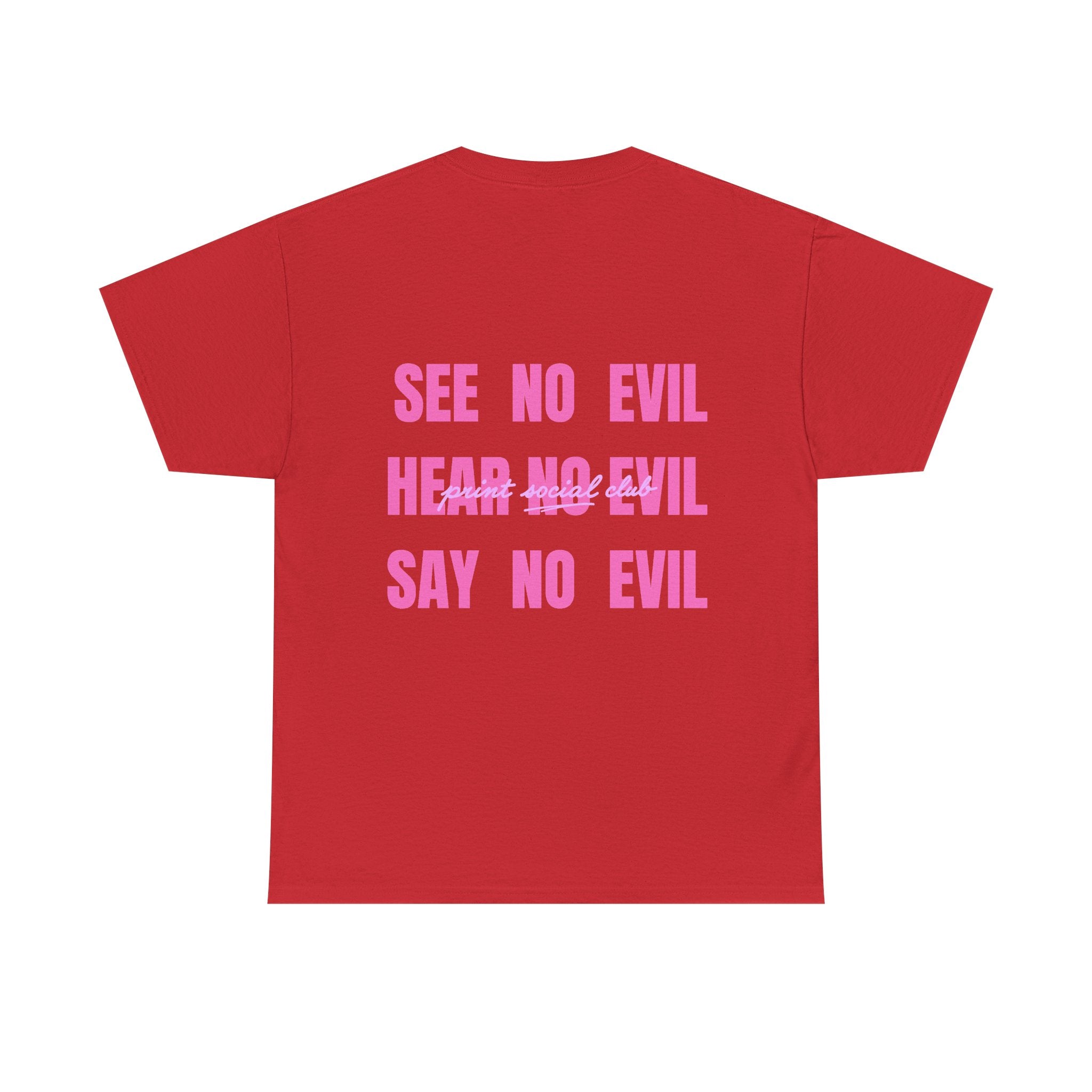 Wise Monkeys Classic Tee - double sided, front