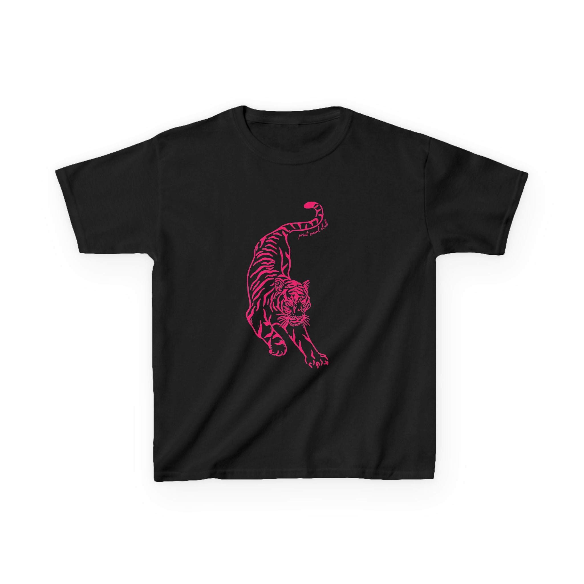 Stretching Baby Tee in Black, front