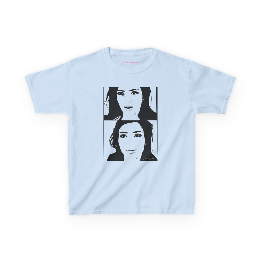 Kim2016 Baby Tee in Light Blue, front