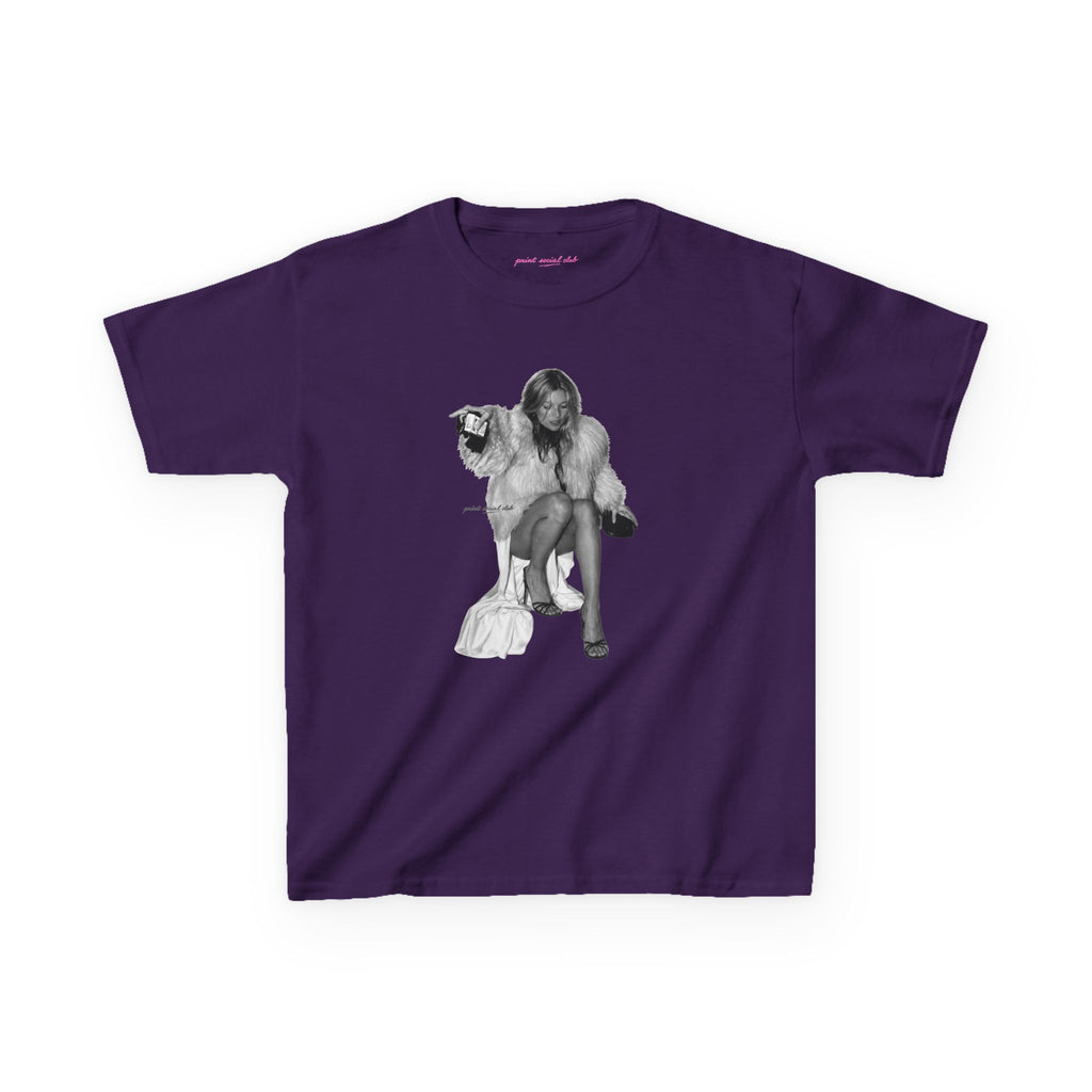 Moss Baby Tee in Purple, front
