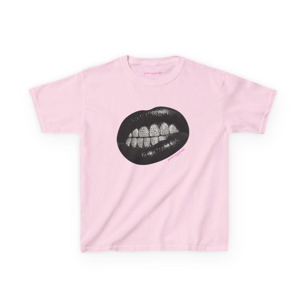 Grrr Baby Tee in Light Pink, front
