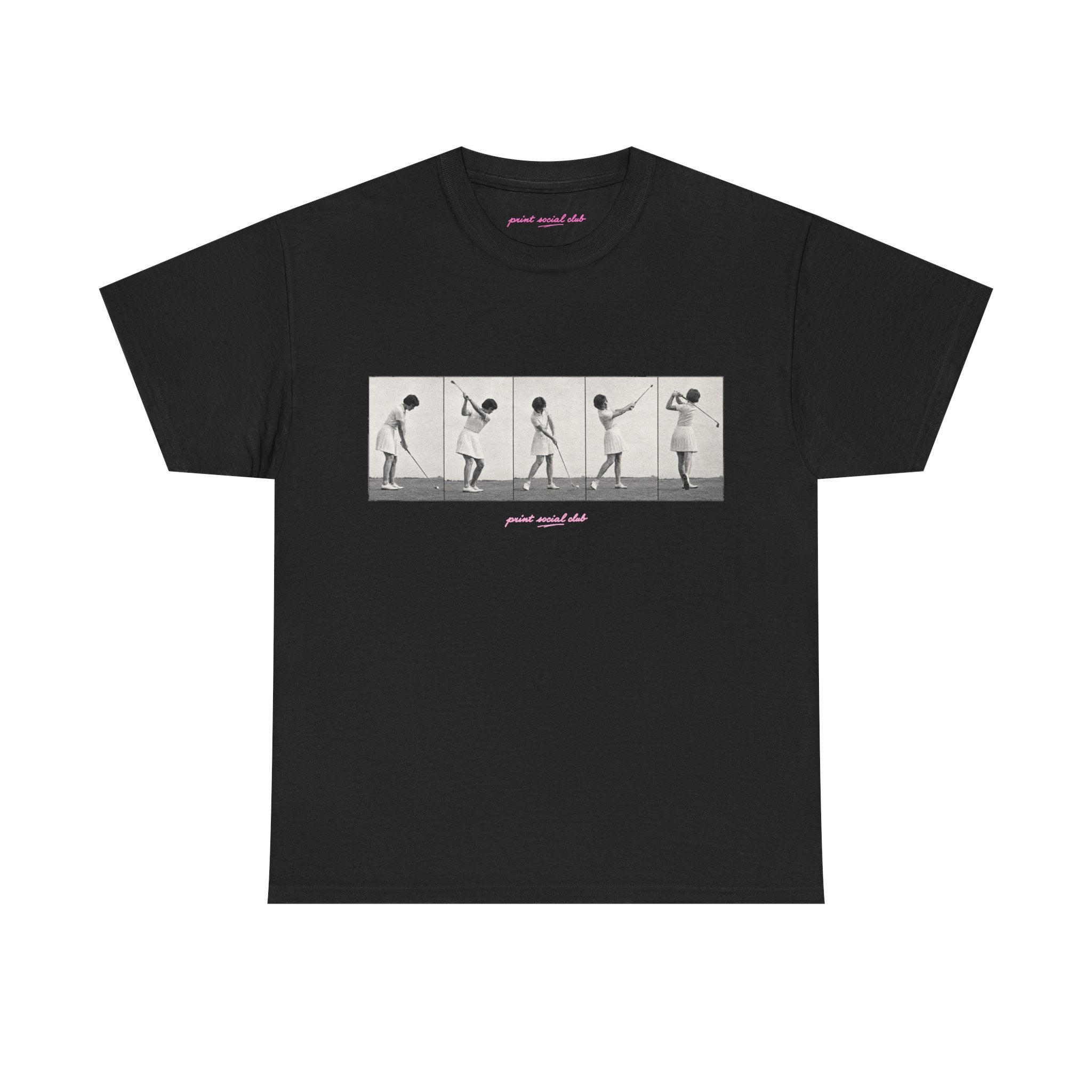 PSC Golf Club Classic Tee in Black, front