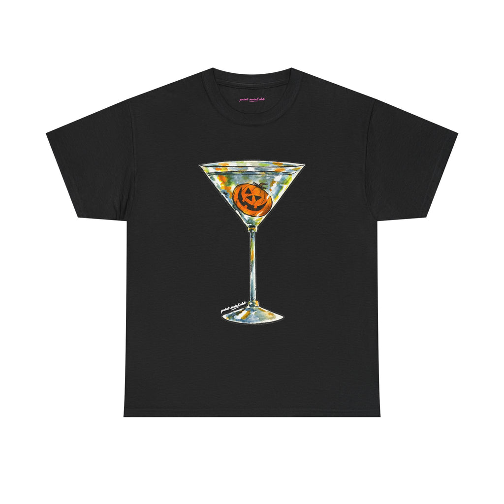 Pumpkin Martini Classic Tee in Black, front