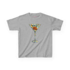 Pumpkin Martini Baby Tee in Sport Grey, front